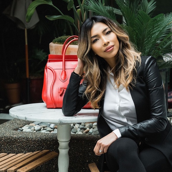 CELINE Orange Leather Medium Phantom Luggage Tote - Picture 6 of 8